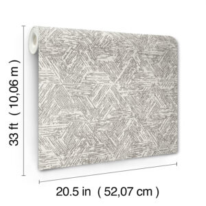 Retreat Charcoal Quilted Geometric Wallpaper