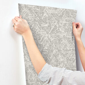 Retreat Charcoal Quilted Geometric Wallpaper