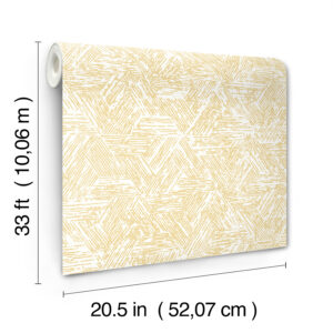 Retreat Yellow Quilted Geometric Wallpaper