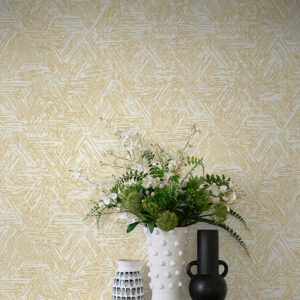 Retreat Yellow Quilted Geometric Wallpaper