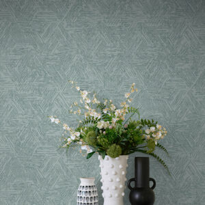 Retreat Denim Quilted Geometric Wallpaper