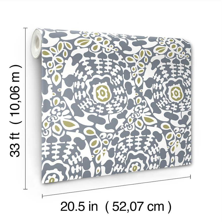 0090057 divine slate abstract medallion wallpaper