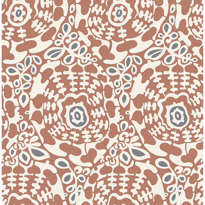 0090076 divine rust abstract medallion wallpaper