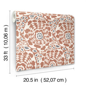 Divine Rust Abstract Medallion Wallpaper