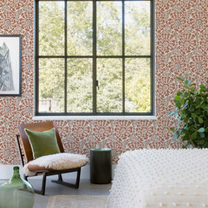 Divine Rust Abstract Medallion Wallpaper