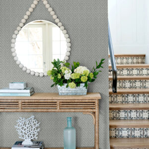 Glynn Sterling Chevron Wallpaper