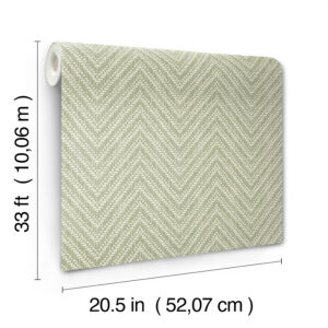 Glynn Green Chevron Wallpaper