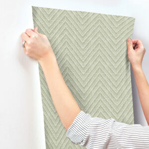 Glynn Green Chevron Wallpaper