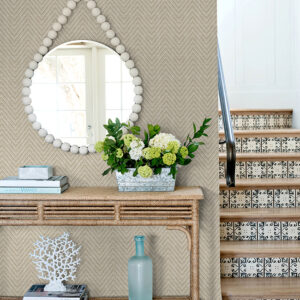 Glynn Wheat Chevron Wallpaper