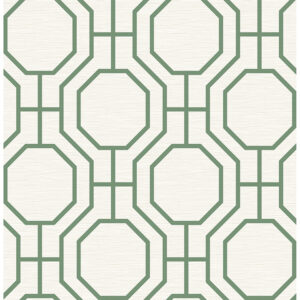 0090106 manor green geometric trellis wallpaper