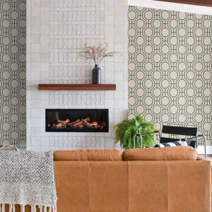 Manor Black Geometric Trellis Wallpaper