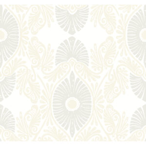 0090131 villa bone embellished ogee wallpaper