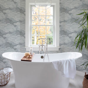 Vision Slate Stipple Clouds Wallpaper