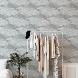 Vision Slate Stipple Clouds Wallpaper