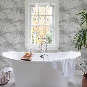 Vision Grey Stipple Clouds Wallpaper