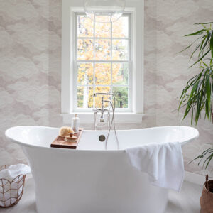 Vision Lavender Stipple Clouds Wallpaper