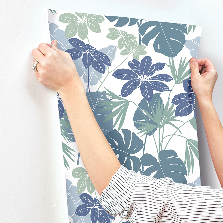 0090180 medellin blue rainforest floor wallpaper