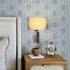 Burton Pewter Modern Ogee Wallpaper