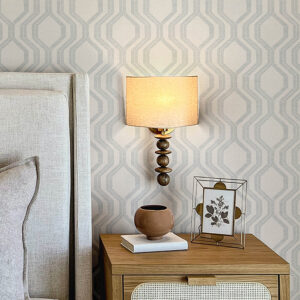 Burton Silver Modern Ogee Wallpaper