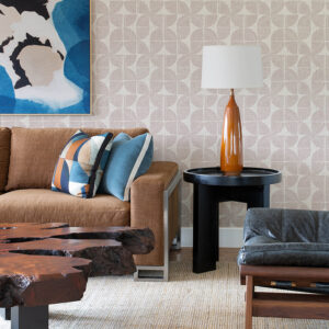 Baxter Bone Semicircle Mosaic Wallpaper