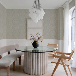 Salma Beige Medallion Wallpaper