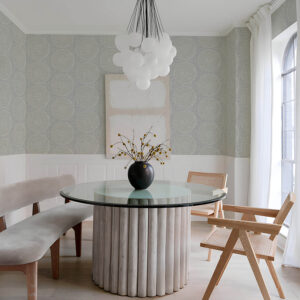 Salma Grey Medallion Wallpaper