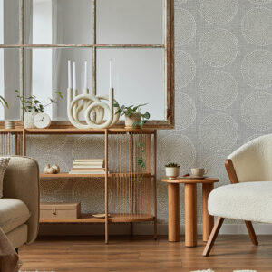 Salma Grey Medallion Wallpaper