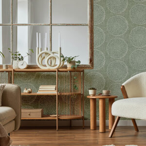 Salma Sage Medallion Wallpaper