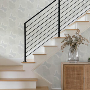 Hollace Sky Blue Geometric Wallpaper