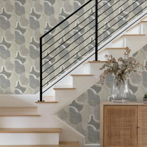 Hollace Slate Geometric Wallpaper