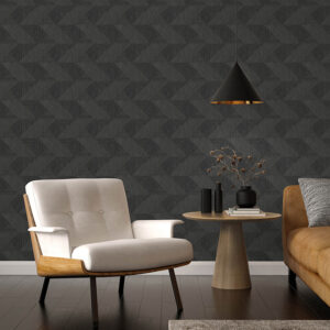 Presley Black Tessellation Wallpaper