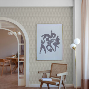 Mirko Grey Ogee Wallpaper