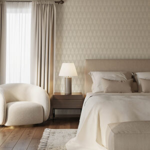 Mirko Grey Ogee Wallpaper