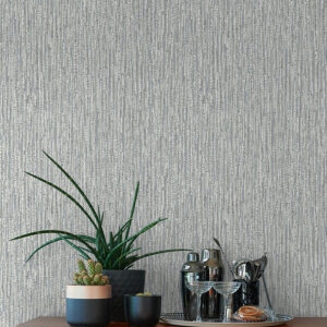 Corliss Grey Beaded Strands Wallpaper