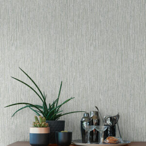 Corliss Light Grey Beaded Strands Wallpaper