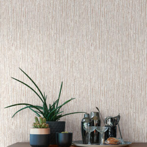 Corliss Blush Beaded Strands Wallpaper