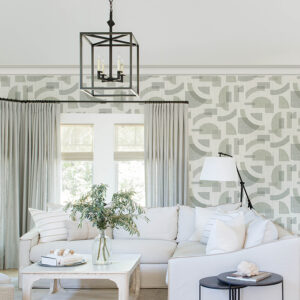 Fulton Sea Green Shapes Wallpaper