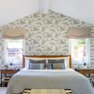 Fulton Sea Green Shapes Wallpaper