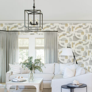 Fulton Gold Shapes Wallpaper