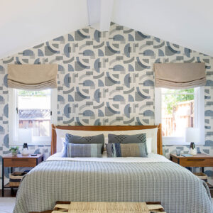 Fulton Blue Shapes Wallpaper