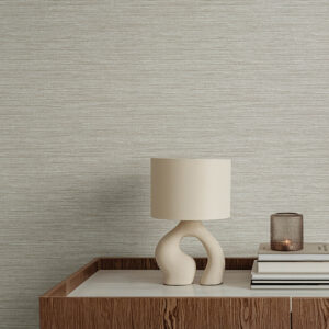 Sheehan Neutral Faux Grasscloth Wallpaper