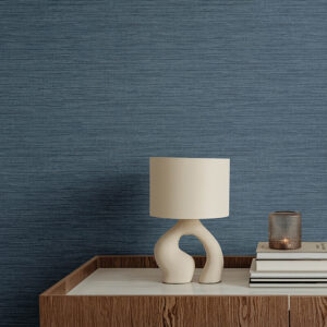 Sheehan Denim Faux Grasscloth Wallpaper