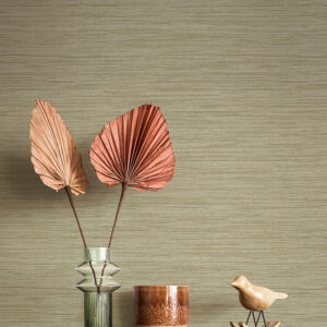 Sheehan Gold Faux Grasscloth Wallpaper