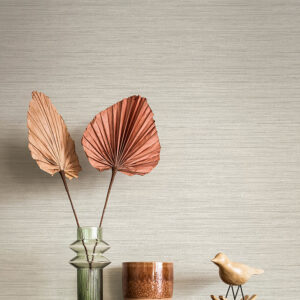 Sheehan Silver Faux Grasscloth Wallpaper