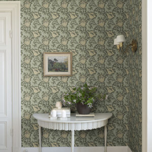 Anemone Moss Floral Trail Wallpaper