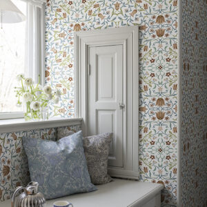 No 1 Holland Park Red Floral Wallpaper