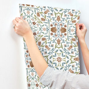 No 1 Holland Park Red Floral Wallpaper