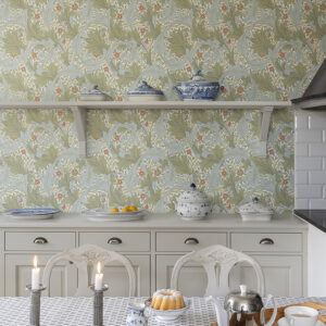 Granville Olive Leafy Vine Wallpaper