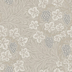 0091977 vine light grey woodland fruits wallpaper