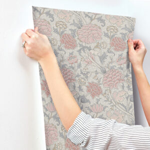 Cray Pink Floral Trail Wallpaper
